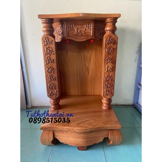 Bàn thờ thần tài cột vuông khắc chữ 60 x 60 x 98