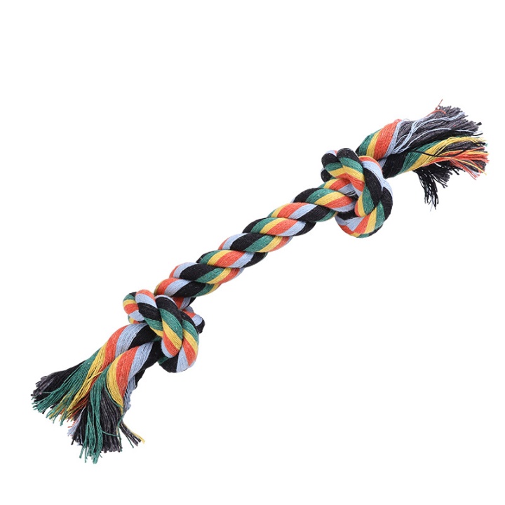 Dây bện hình xương nhiều màu chất liệu cotton bền đẹp giảm stress và sạch răng cho chó mèo