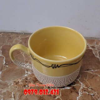 Cốc nước gốm Bát Tràng men rạn