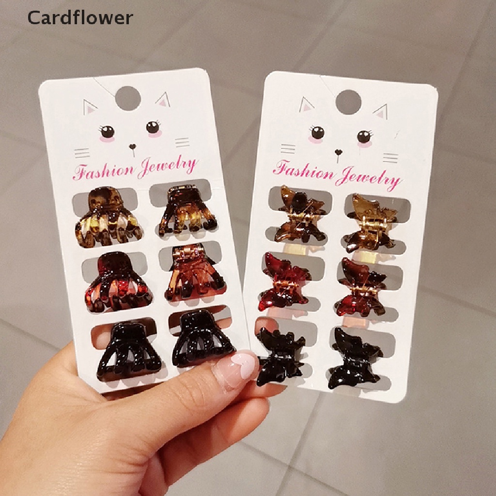 Set 6 Kẹp Tóc Mini Họa Tiết Da Báo Thời Trang Cho Nữ