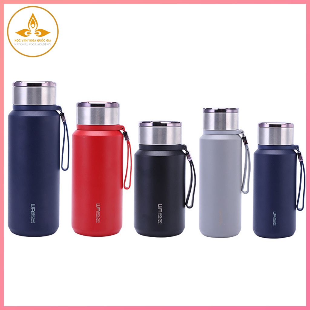 Bình giữ nhiệt inox 304 có lõi lọc pha trà , giữ nhiệt 24h , dây xách tiện lợi , dung tích 650 - 1500ml