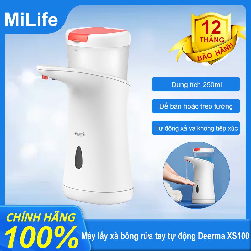 Máy lấy xà bông rửa tay tự động Xiaomi Deerma DEM-XS100 - Máy lấy xà phòng rửa tay Deerma XS100