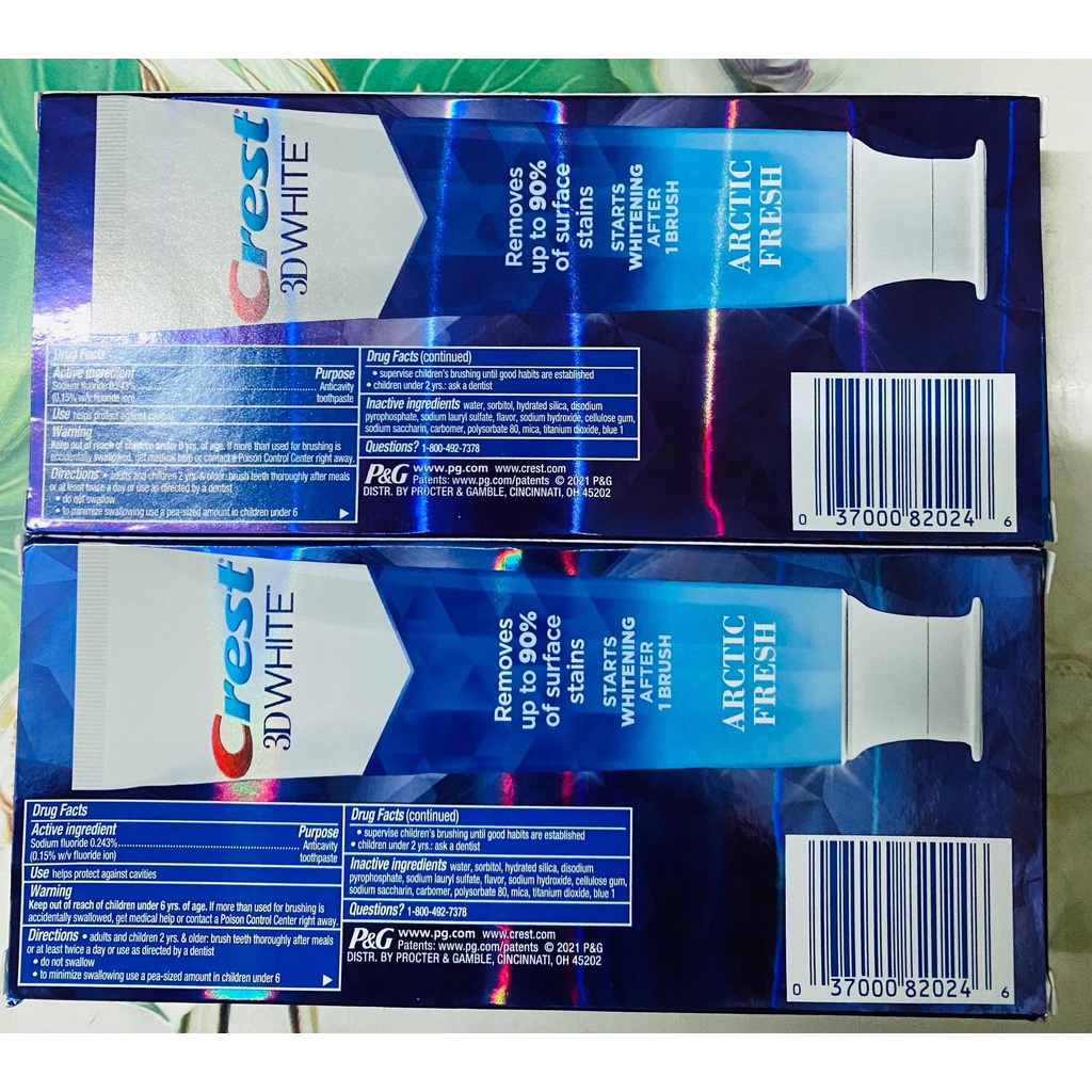 01 KEM ĐÁNH RĂNG CREST 3D WHITE ARCTIC FRESH 3.8OZ