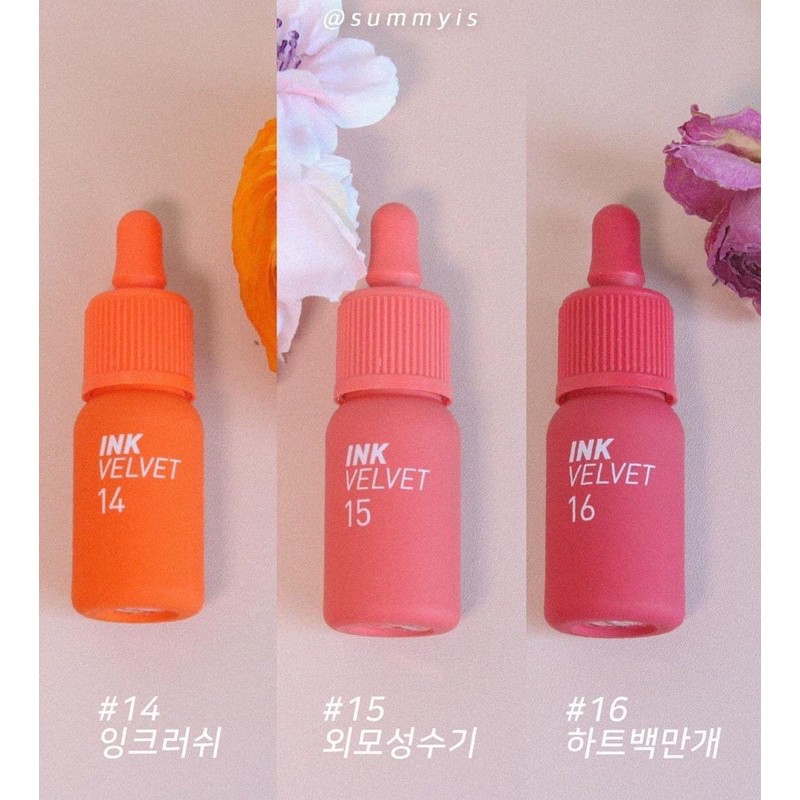 ( Sẵn 1-16 - Mới 2019 ) Son kem Peripera Ink Velvet Lip Tint