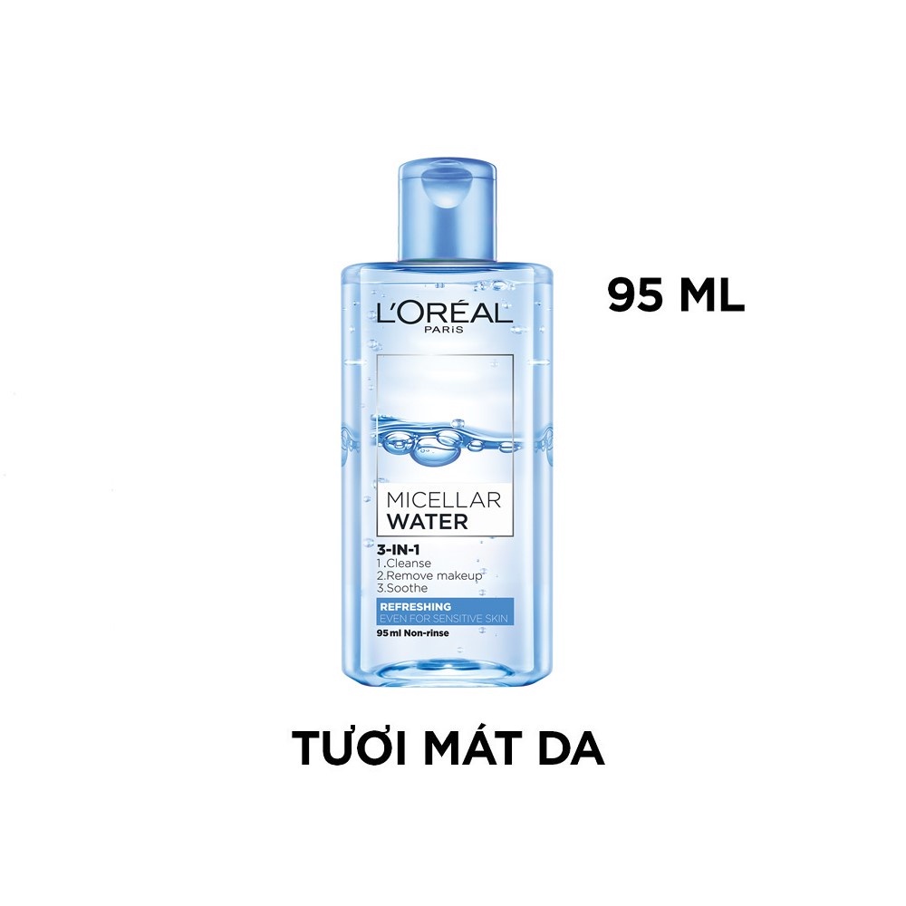 Nước tẩy trang làm sạch sâu 3in1 L’oreal Micellar Water 400ml