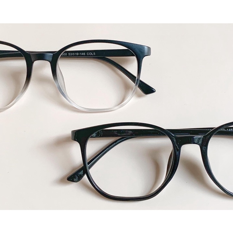 Mắt kính tròn Ombre CARL gọng kính nam, nữ kiểu dáng thời trang tròng kính 0 độ chống ánh sáng xanh có thể thay cận