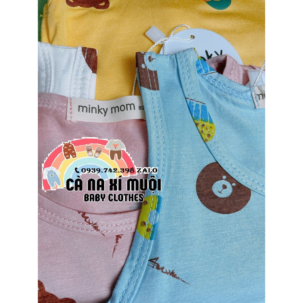 FREE SHIP FULLSIZE 8-32KG Bộ Minky Mom 3 Lổ Cho Bé Thun Lạnh Cao Cấp Dể Thương Cho Bé Gái Bé Trai, Đủ Màu