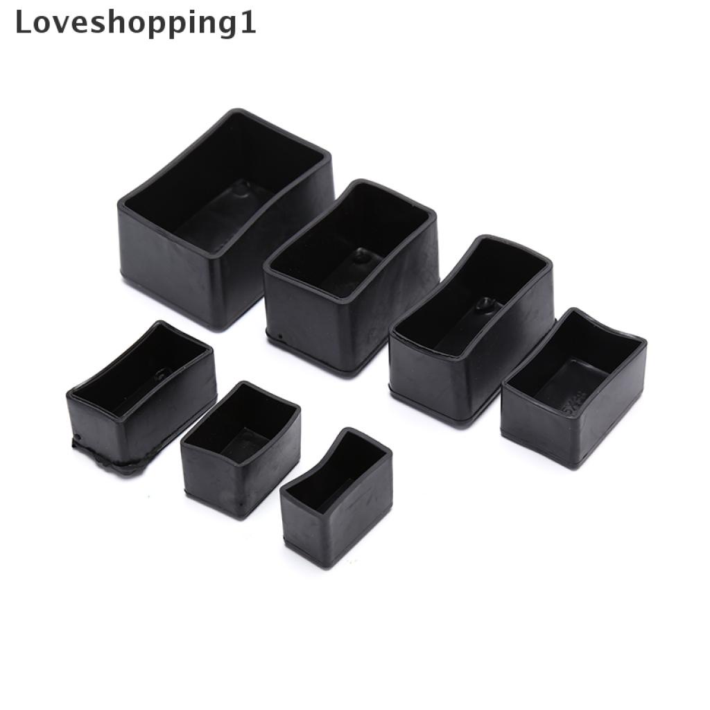 Set 8 vỏ silicon bọc chân bàn ghế hình chữ nhật chống trượt