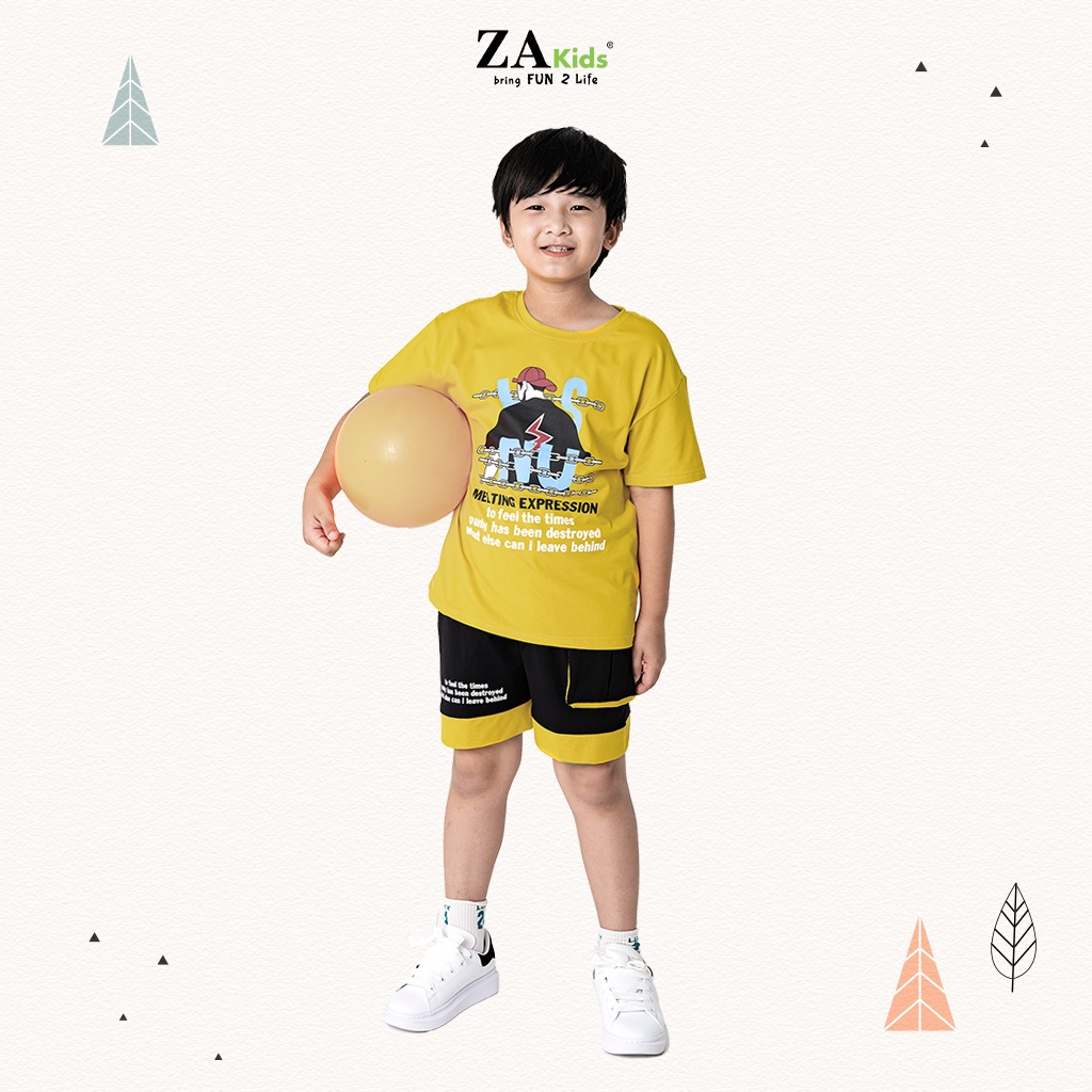 Bộ Quần Áo Thun Ngắn Tay Bé Trai  ZA KIDS ZA22015TN