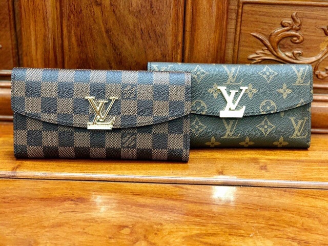 Set Ví LV cầm tay dáng dài da xịn, full box