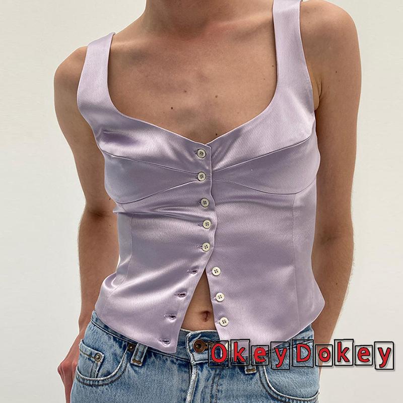 Áo Croptop Sát Nách Màu Trơn Thời Trang Cho Nữ