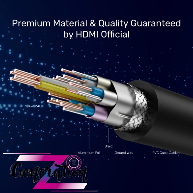 CÁP HDMI PREMIUM 2.0/4K DÀI 1.5M - 3M UNITEK C1047GB - UNITEK C1048GB - UNITEK C1049GB