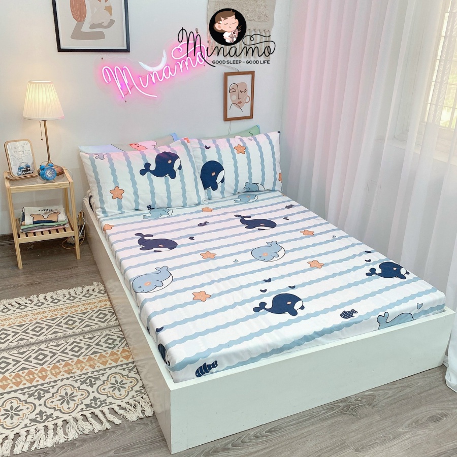 Bộ vỏ ga gối Cotton 3D Hàn Quốc Minamo nhiều mẫu hot, đủ kích thước, siêu mềm mịn - A00 | BigBuy360 - bigbuy360.vn