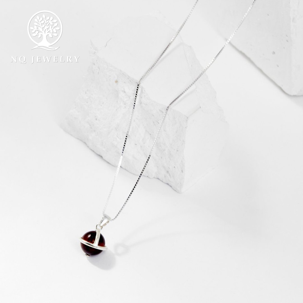 Dây chuyền hạt tròn dây bạc - NQ Jewelry