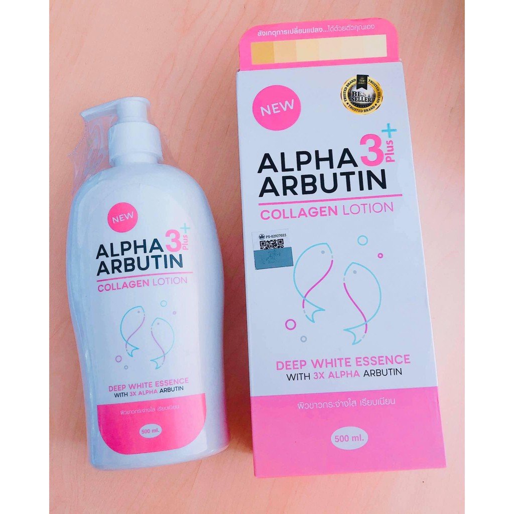 Sữa Dưỡng Thể Trắng Da, Dưỡng ẩm Alpha Arbutin 3 Plus Collagen Lotion 500ml Thái lan