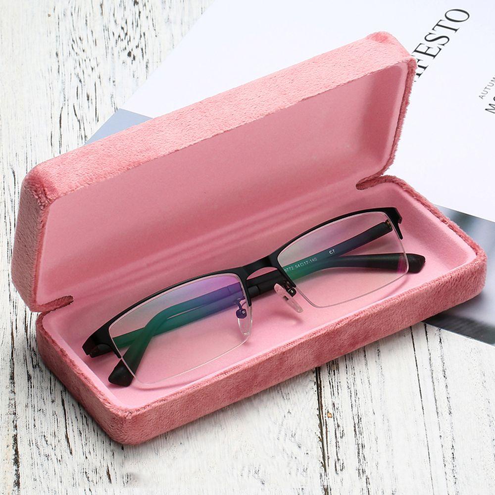 Hộp Đựng Mắt Kính Gấp Gọn Bằng Vải Flannel Phong Cách Retro Đơn Giản Dành Cho Nam Nữ Ốp