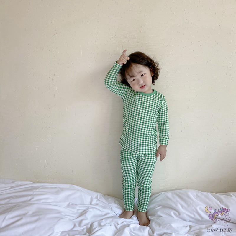 Bộ quần áo cotton sọc caro dễ thương dành cho bé