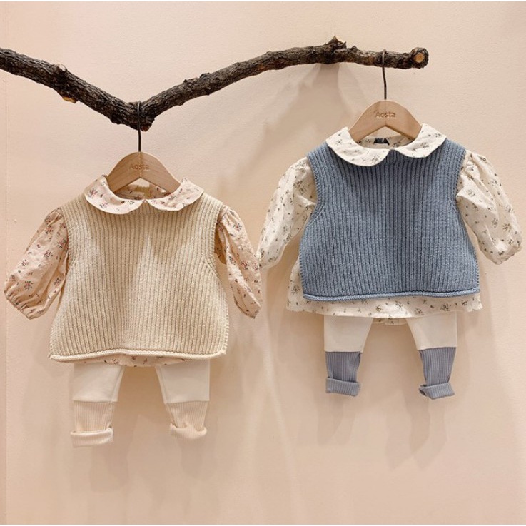 Áo ghile len cho bé 2023 smumkids Áo len cho bé trai, bé gái kiểu dáng phong cách hàn quốc