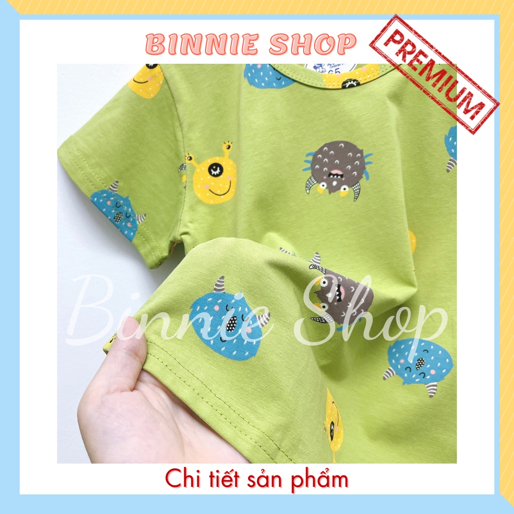 Set quần áo tay ngắn bé trai 8-16kg (0-3 tuổi) chất thun cotton xuất hàn mịn mát Đồ bộ bé trai BINNIE SHOP KTN3