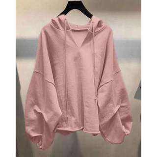 Áo Hoodie Mỏng Dáng Rộng Tay Phồng Plus Size 150kg Thời Trang Thu Đông Hàn Quốc