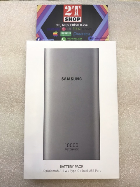 PIN DỰ PHÒNG SAMSUNG 10000MAH FAST CHARGE CHÍNH HÃNG (EB-P1100B), 2 CỔNG SẠC, ĐẦU VÀO LÀ USB TYPE-C