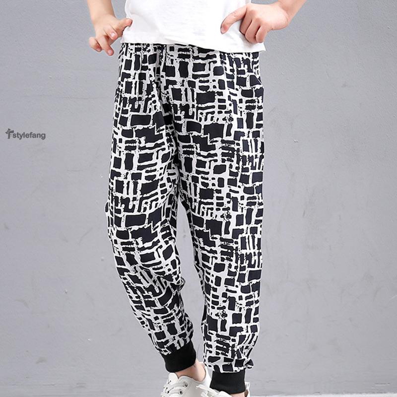 Quần jogger hoạ tiết camo tập yoga cho bé