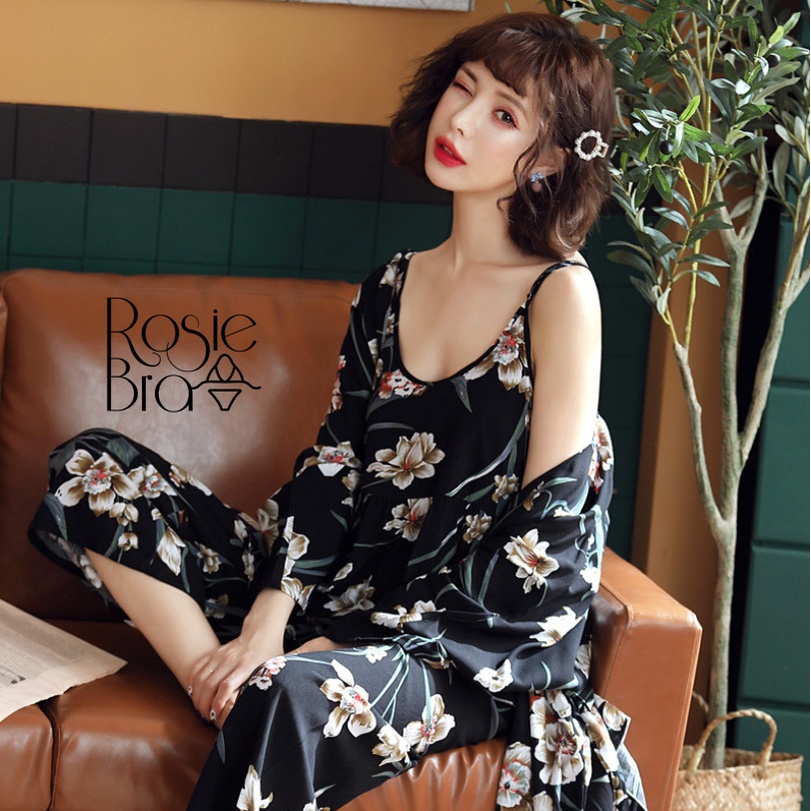 Bộ Mặc Nhà 3 Chi Tiết Vải Linen ( Hàng Xịn Có Size) CT110