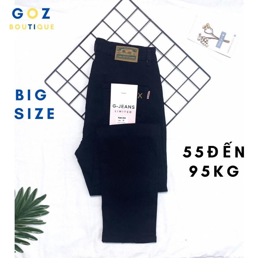 Quần jean nữ lưng cao bigsize từ 50-95kg G-JEANS vải jean co giãn tốt ,quần bò cạp cao size đại ống ôm hơi đứng | BigBuy360 - bigbuy360.vn