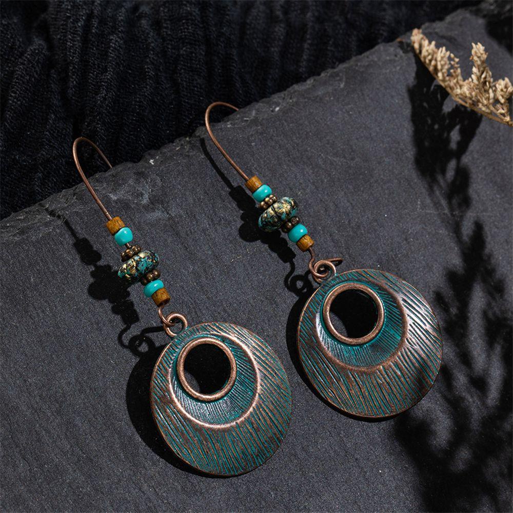 BANANA1 1 Đôi Hoa Tai Dáng Dài Phong Cách Boho Cổ Điển Cho Nữ