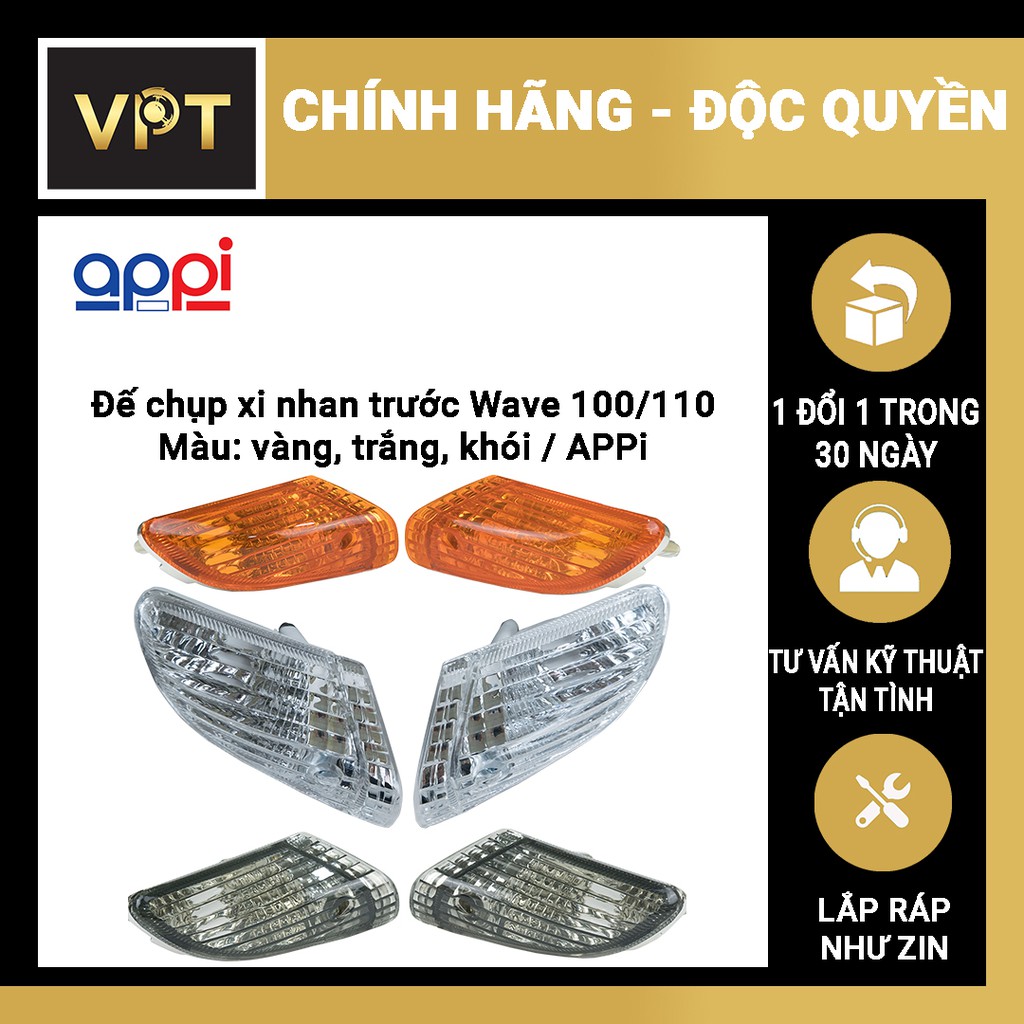 Đế Chụp Xi nhan WAVE 100/110 APPI [ ĐỘC QUYỀN & CHÍNH HÃNG ]