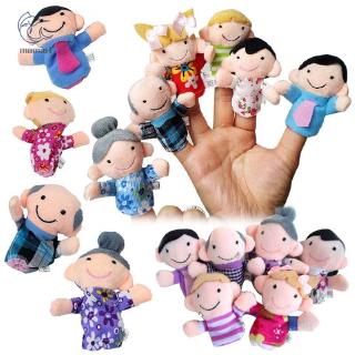 6 Pcs Finger Family Puppets Cloth Doll Props for Kids Toddlers Educational Toy