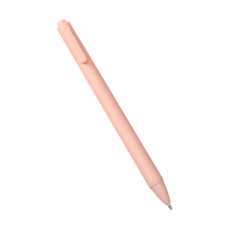 Bút bi vỏ màu trơn mực đen 0.5mm, bút mực gel