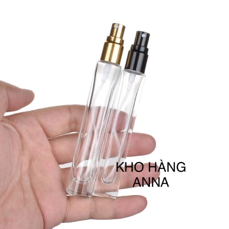 SET 50 Lọ Chai thủy tinh cao 10ml đầu xịt sương chiết nước Hoa ( giá sỉ)- Chai hủ lọ nhỏ trong suốt đựng xịt mẫu thử