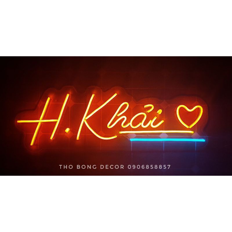 MẪU 35  Đèn Led Neon Sign uốn chữ uốn hình theo yêu cầu kt 15x60