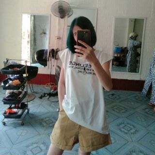 Tanktop unisex đen trắng