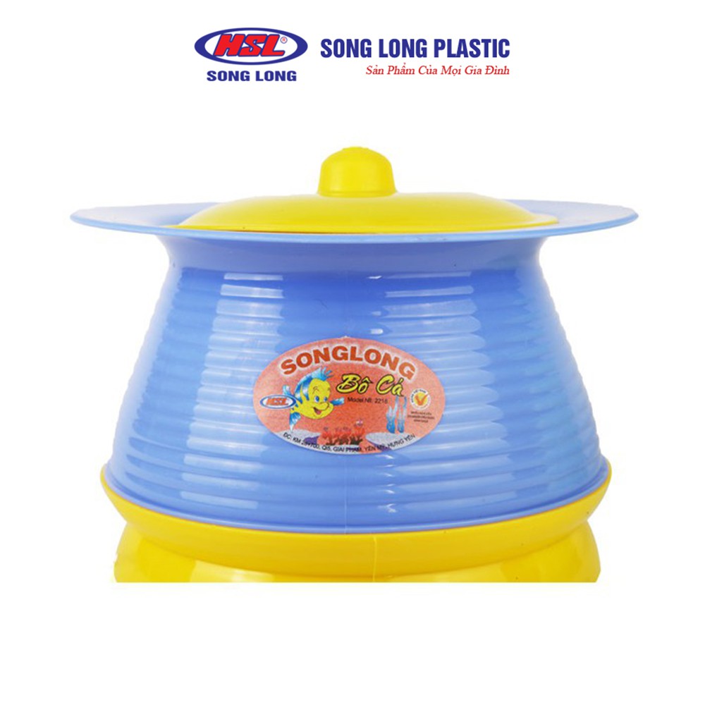 Bô vệ sinh trẻ em tròn có nắp đậy nhựa Song Long Plastic cao cấp 2218