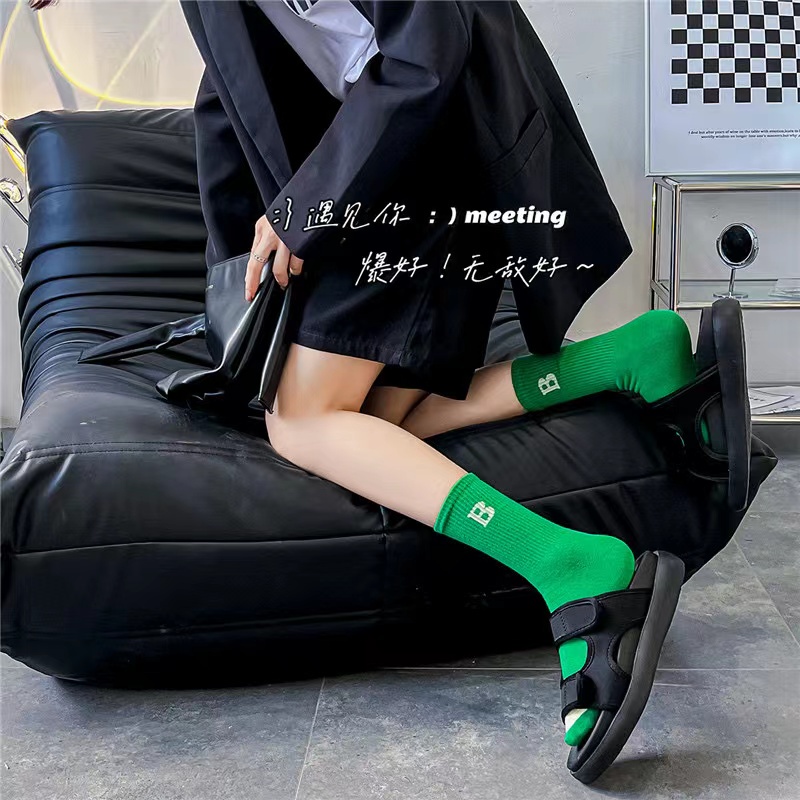 Vớ Cotton Cổ Cao Co Giãn Thời Trang Thu Đông Dành Cho Nữ