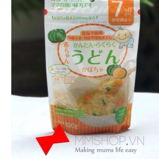 Mì udon cho bé từ 7m vị bí đỏ