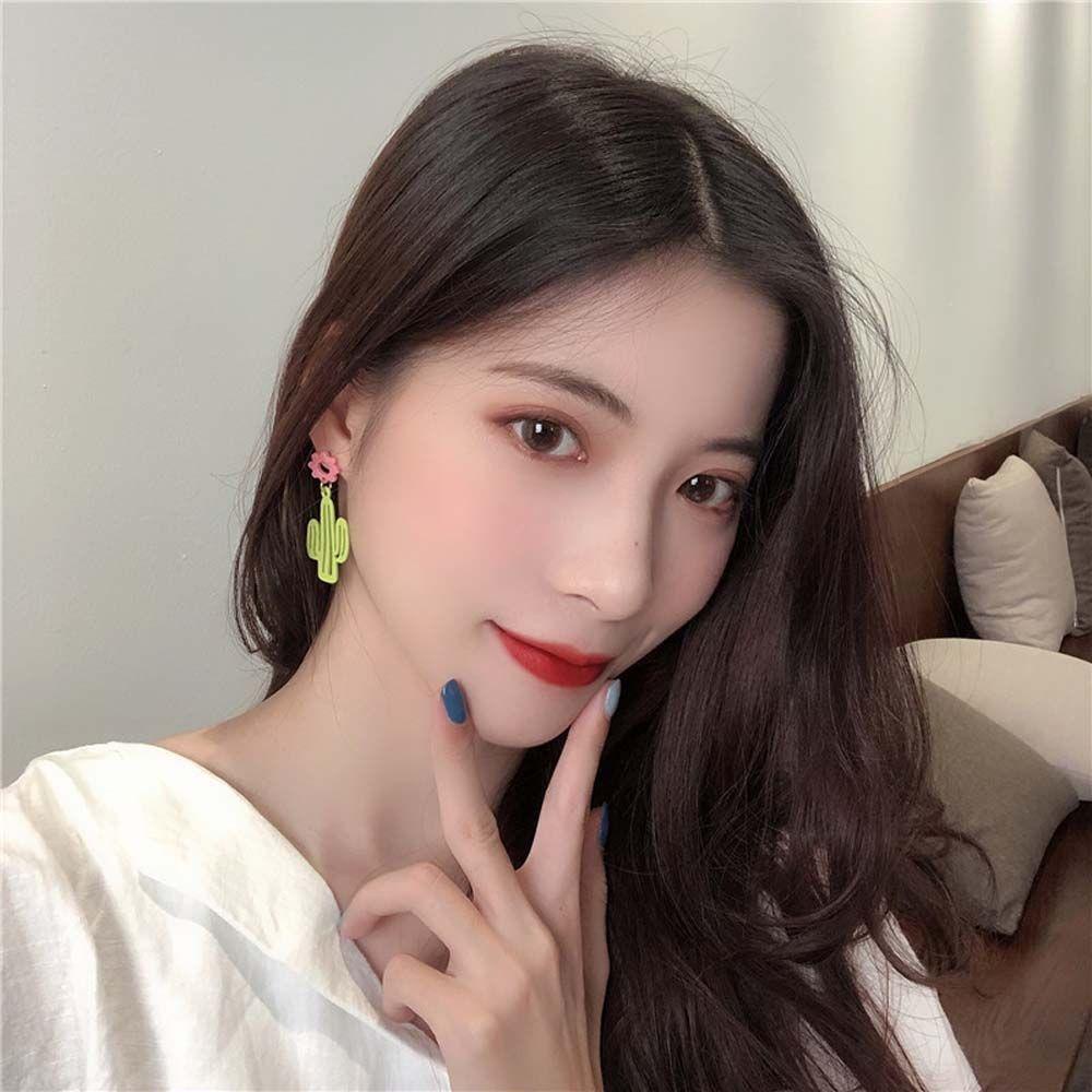 Bông Tai Thả Resin Acrylic Hình Học Dễ Thương