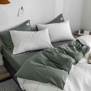 [HÀNG XUẤT NHẬT] BỘ CHĂN GA GỐI COTTON HÀN QUỐC TICI MÀU TRẮNG TINH KHÔI