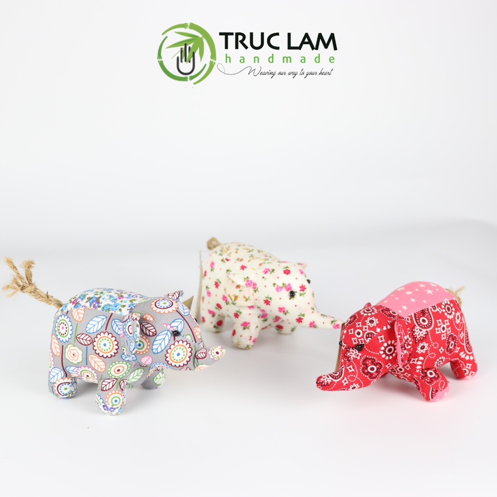Đồ Chơi Cho Bé Thú Nhồi Bông Mini Hình Chú Voi Bông Gòn Cao Cấp - Trúc Lâm Handmade