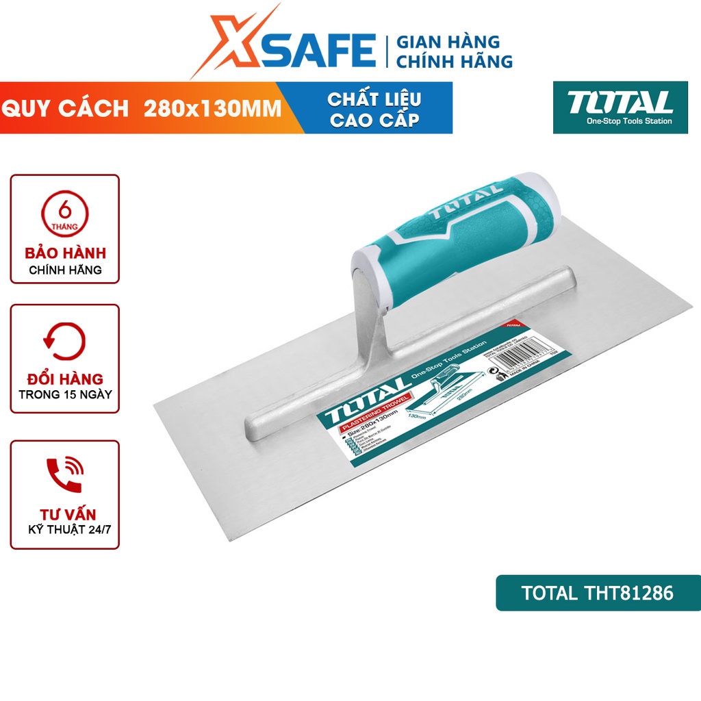 Bay hồ TOTAL THT81286 Bàn chà sơn nước kích thước 280x130mm, tay cầm nhựa,dùng làm phẳng bề mặt đổ bê tông, lăn sơn nước