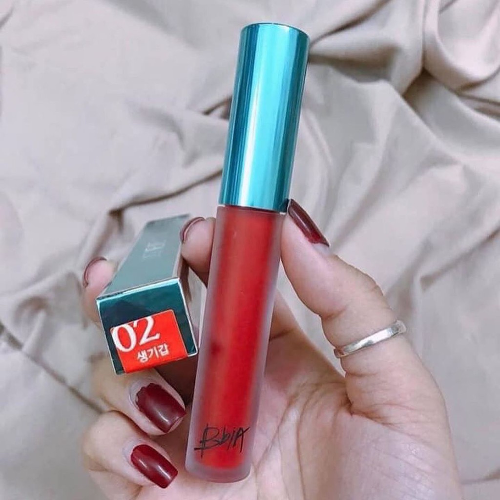 (Chính Hãng) Son Kem Lì Bbia Last Velvet Lip Tint-02 Extra Bounce (Màu đỏ cam)