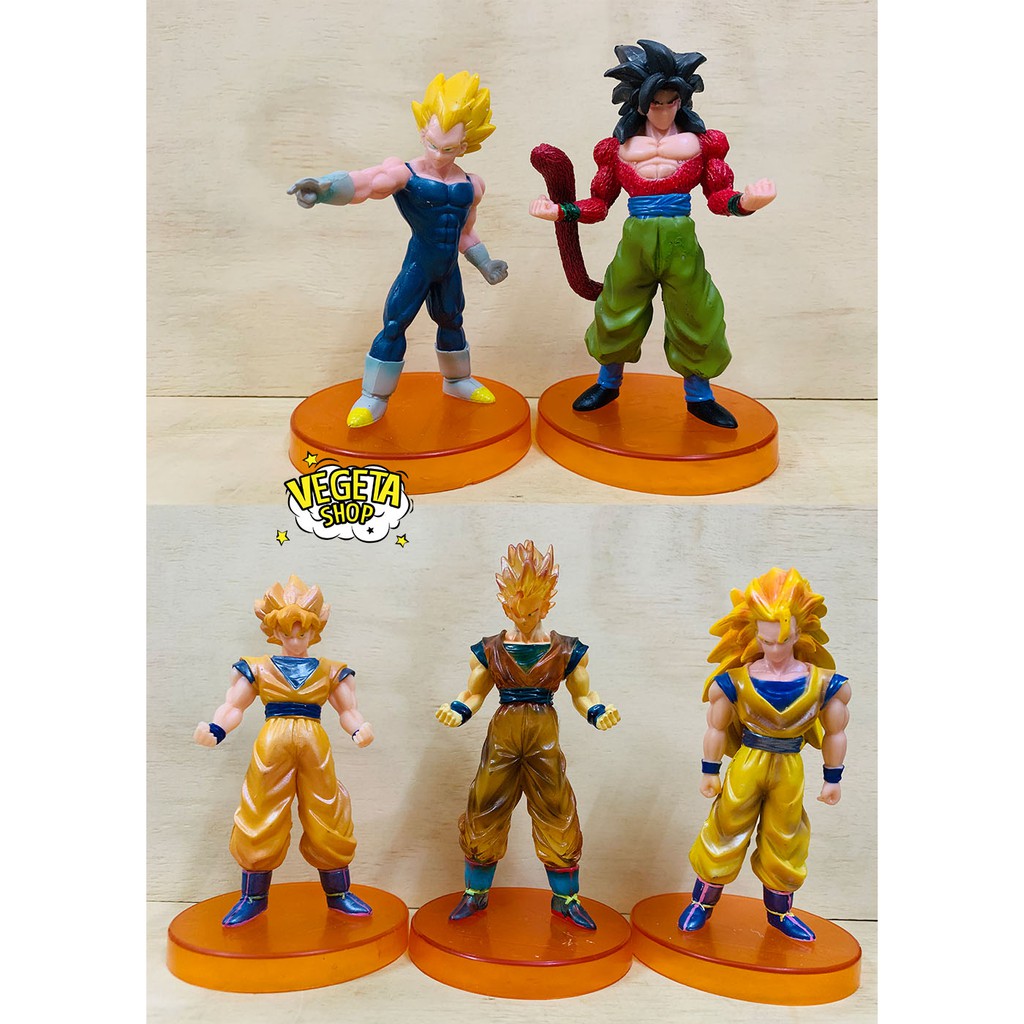 Mô hình Dragon Ball - Goku Gohan Majin Vegeta SSJ SSJ3 SSJ4 Cell Bardock Xên bọ hung - Đế cam - Cao 10~13cm