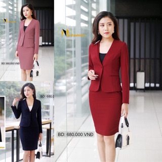 Bán Sỉ Set vest 2 lớp chân váy cao cấp