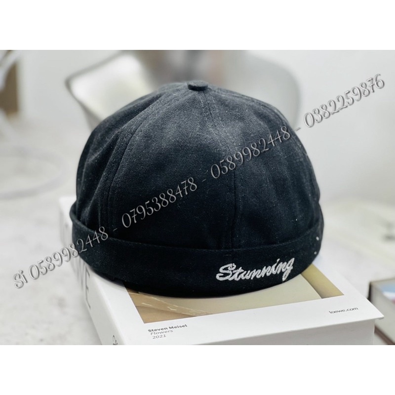 Mũ không vành bằng cotton phong cách hiphop có thể điều chỉnh