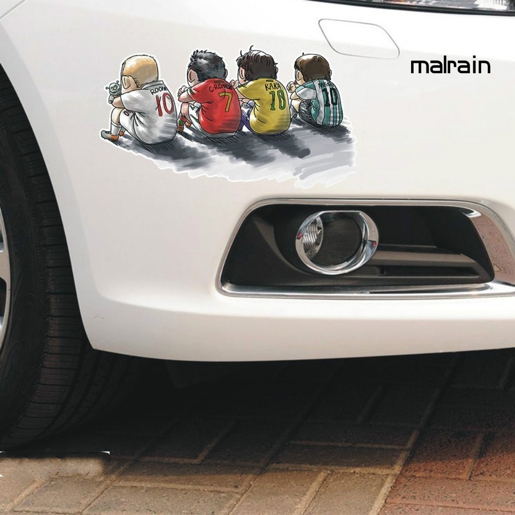 Miếng Dán Trang Trí Chống Nước Họa Tiết Hoạt Hình Ngộ Nghĩnh Cho Cửa Xe Ô Tô