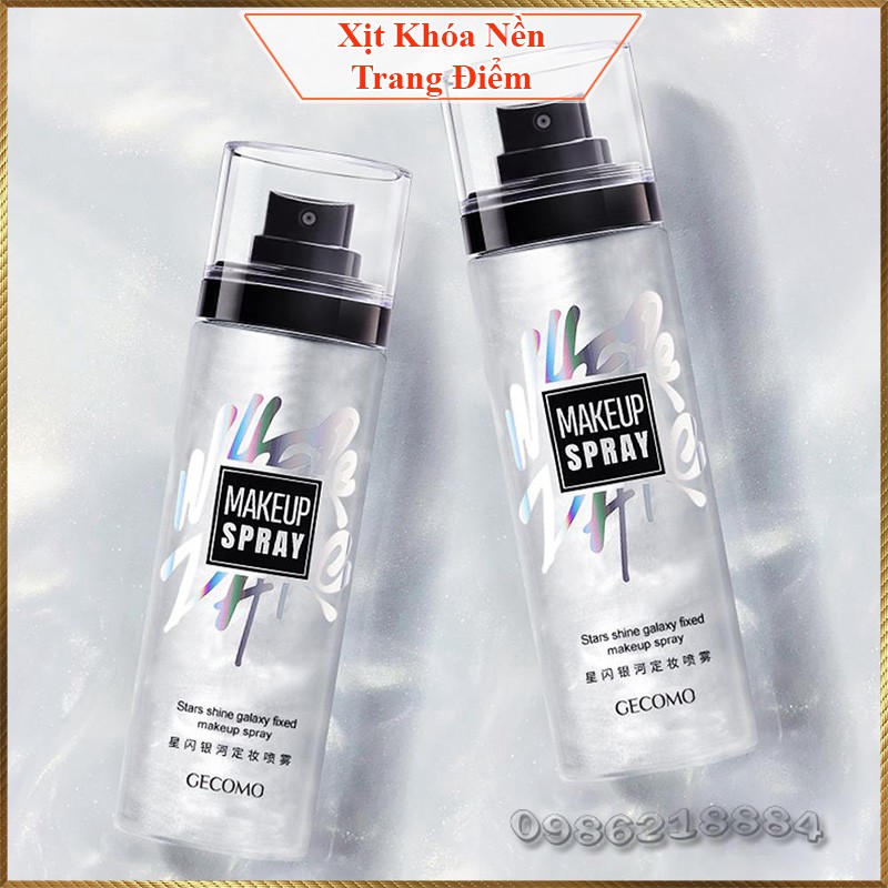 Xịt nhũ cố định lớp trang điểm Gecomo Star Shine Galaxy Spray bản dupe của Mac Fix+ Shimmer GSS1