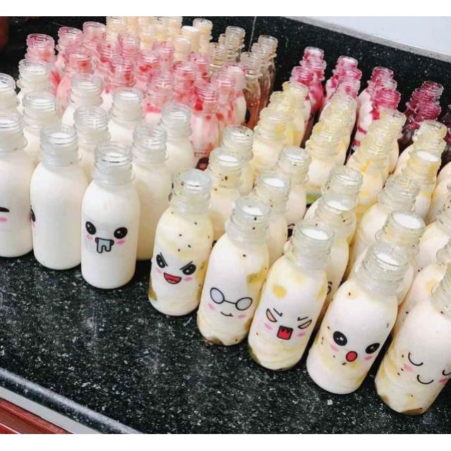 [Kho sỉ]  Combo 10 chai nhựa đựng sữa chua 100ml