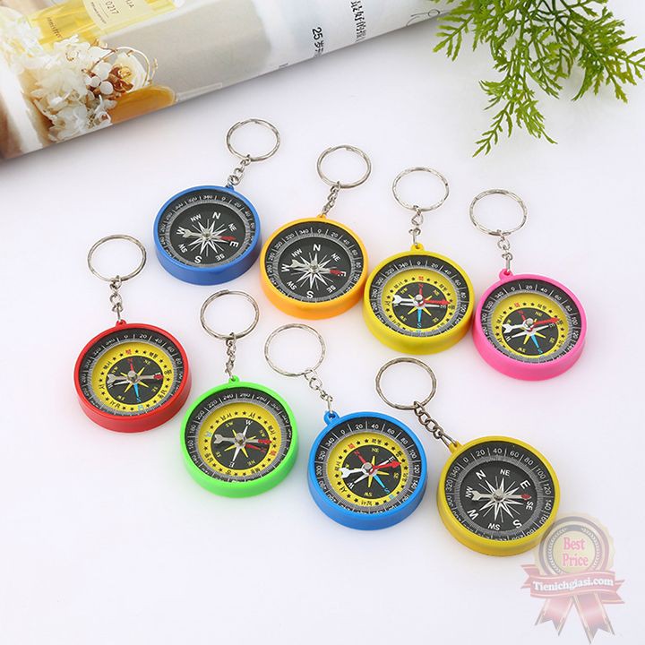 Móc chìa khóa hình la bàn đa năng định vị hướng đông tây nam bắc | La bàn học sinh viên đi chơi du lịch
